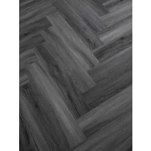 Novocore Herringbone Slate Grey Luxury Vinyl Flooring with Built-in Underlay - 1.51m