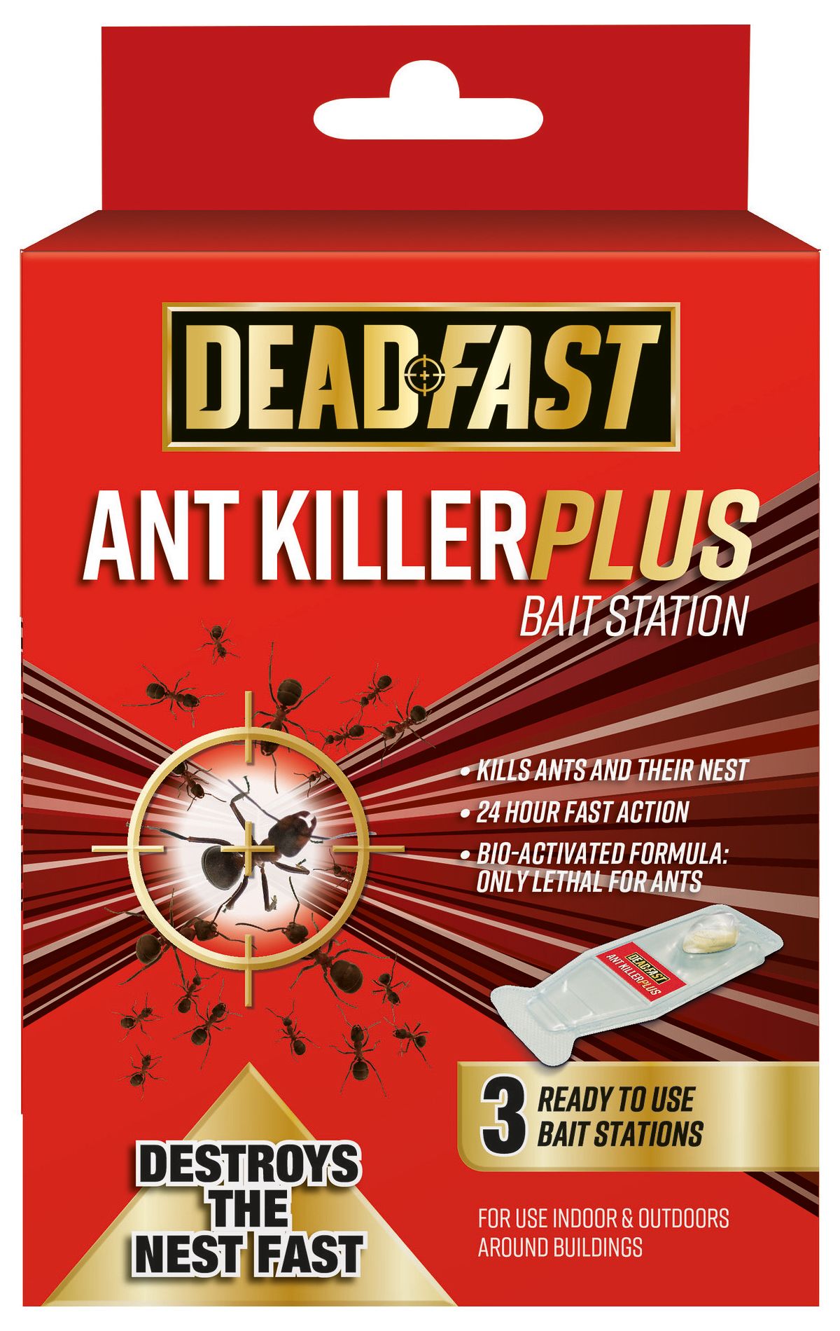 Image of Deadfast Ant Plus Bait Station - 3 x 4g