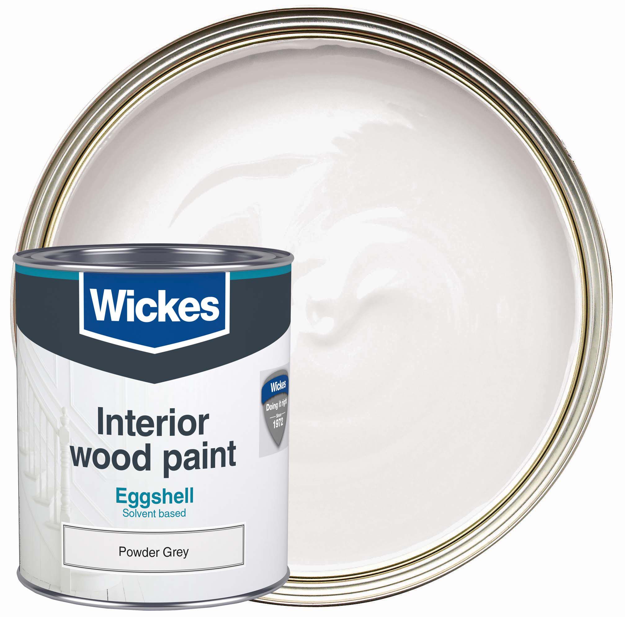 Image of Wickes Eggshell Wood & Metal Paint - Powder Grey - 750ml