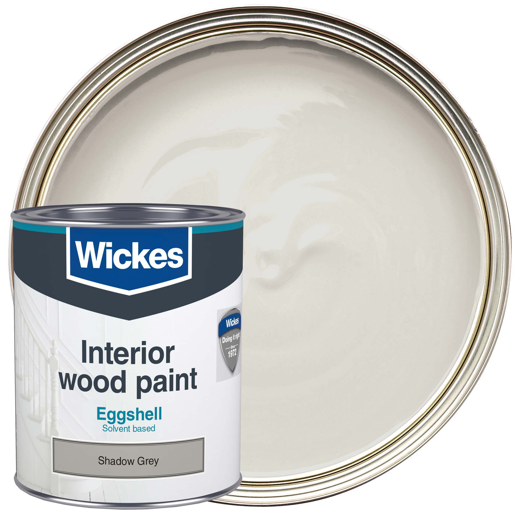 Image of Wickes Eggshell Wood & Metal Paint - Shadow Grey - 750ml