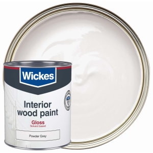 Wickes Non Drip Gloss Wood & Metal Paint - Powder Grey - 750ml