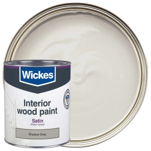 Wickes Quick Dry Satin Wood & Metal Paint - Shadow Grey - 750ml