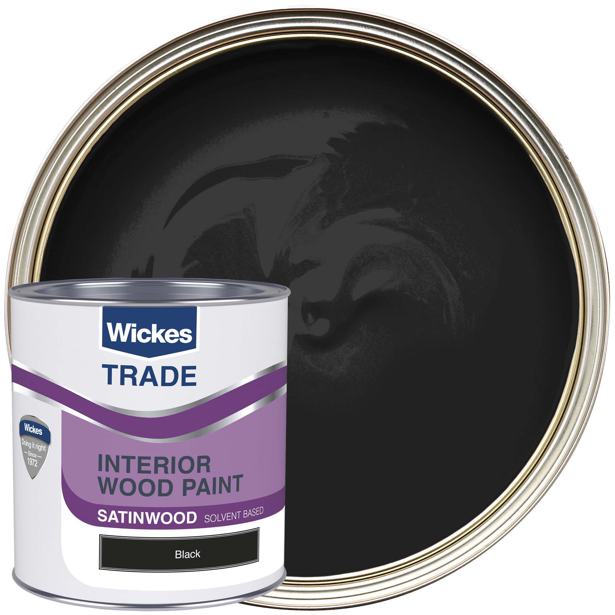 Wickes Trade Satin Wood & Metal Paint - Pure Brilliant White - 1L