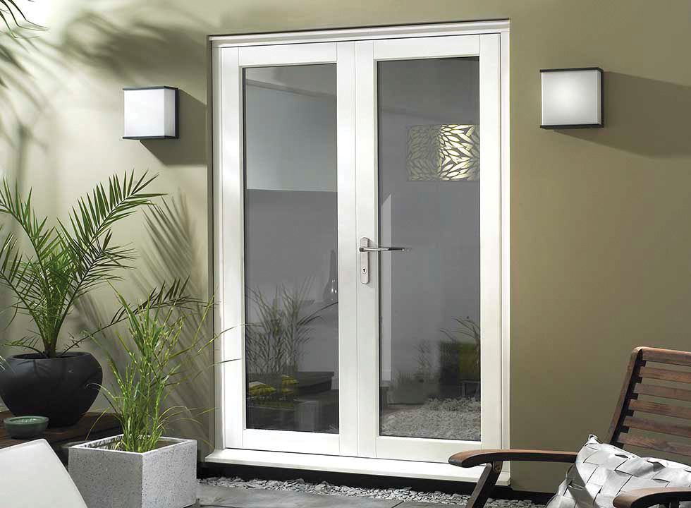 JCI Slimline White French Door Set - 1490mm