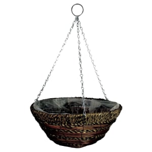 14in Sisal Rope & Fern Hanging Basket