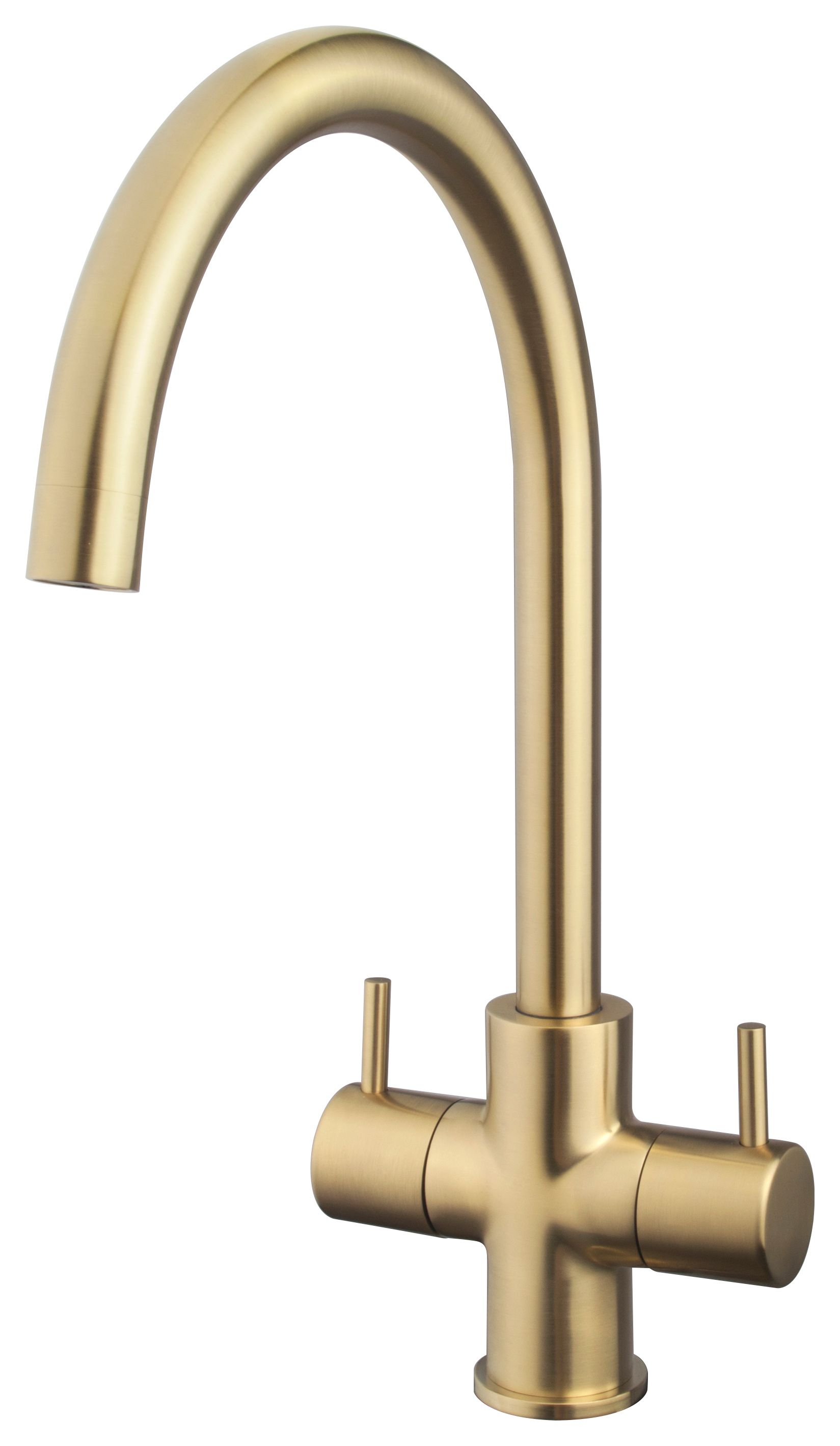 Wickes Kumai Monobloc Tap Hp/lp - Brushed Gold