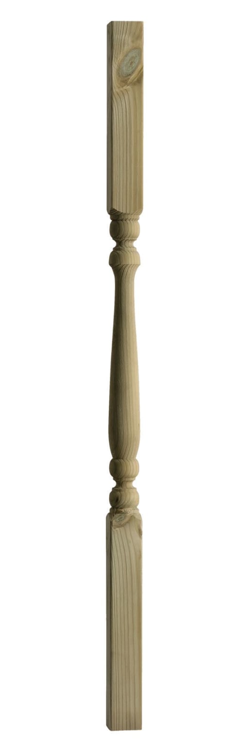 PACK OF 10 x WOODEN DECKING SPINDLES 41 x 41 x 895mm TRADITIONAL COLONIAL STYLE 