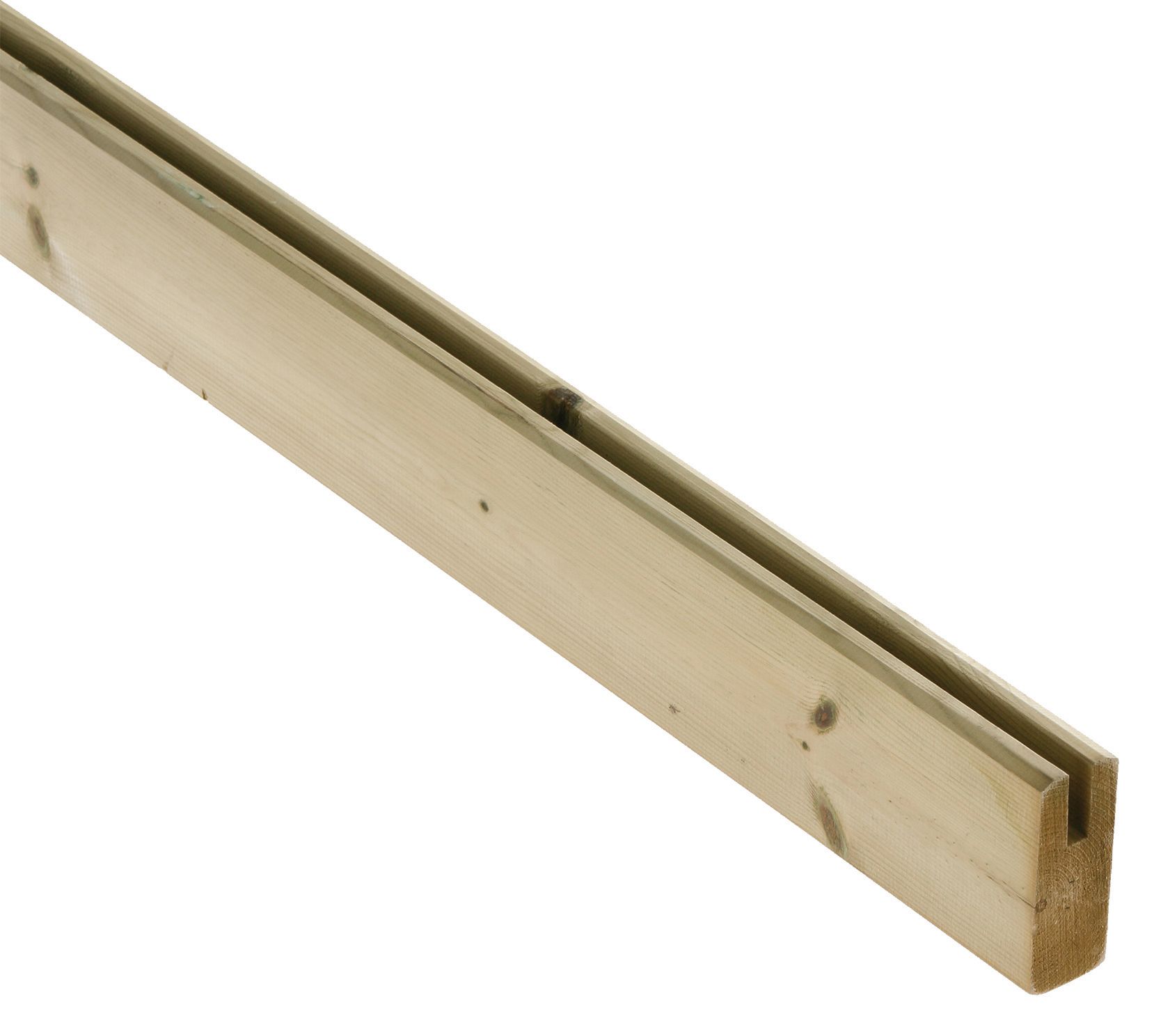 Wickes Slotted Deck Rail for Glass Balusters - 1800mm