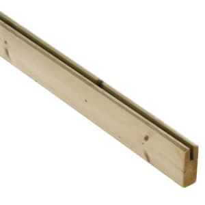 Wickes Slotted Deck Rail for Glass Balusters - 1800mm