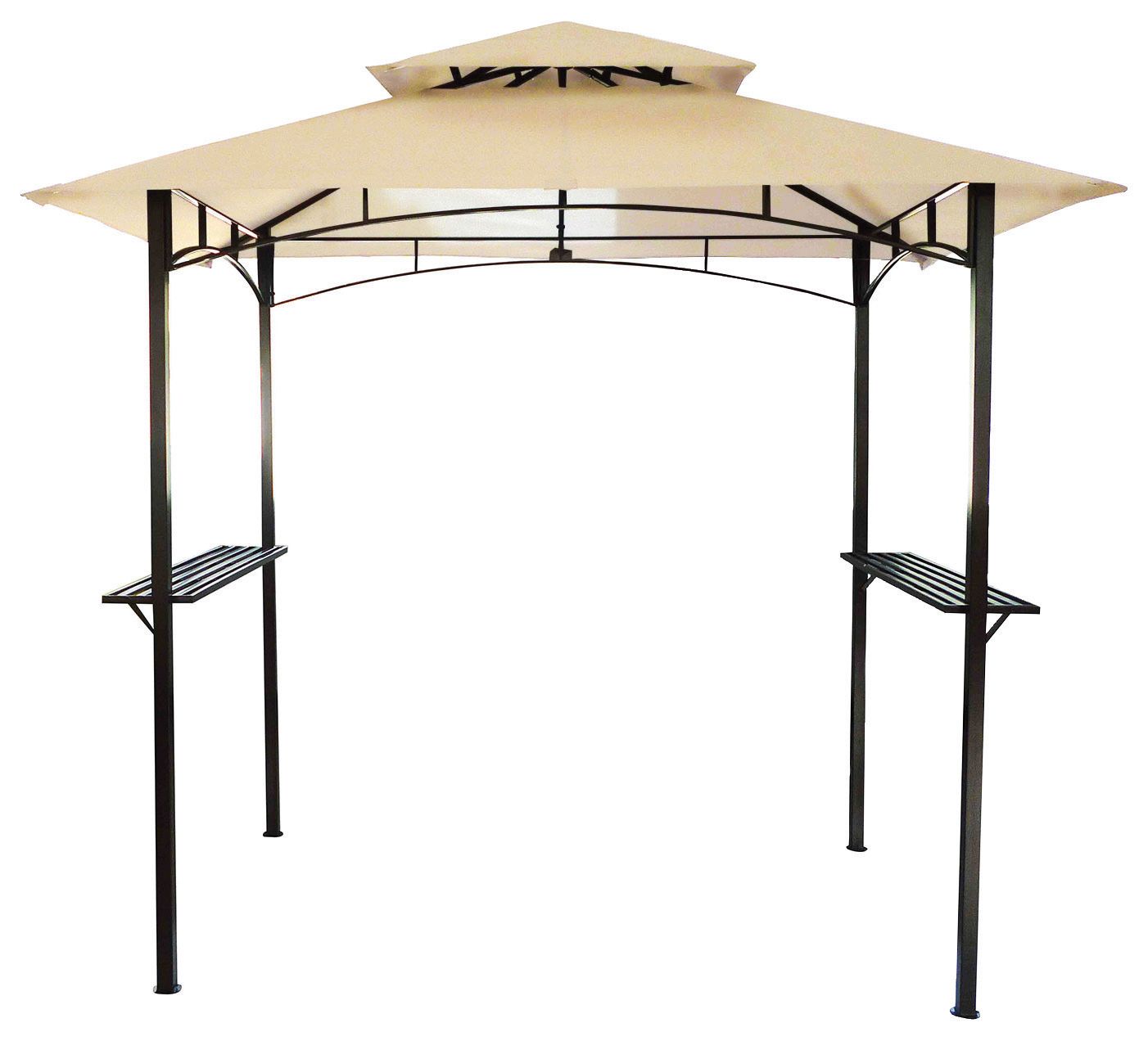 Charles Bentley 2.44 x 1.52m Steel Gazebo Cream