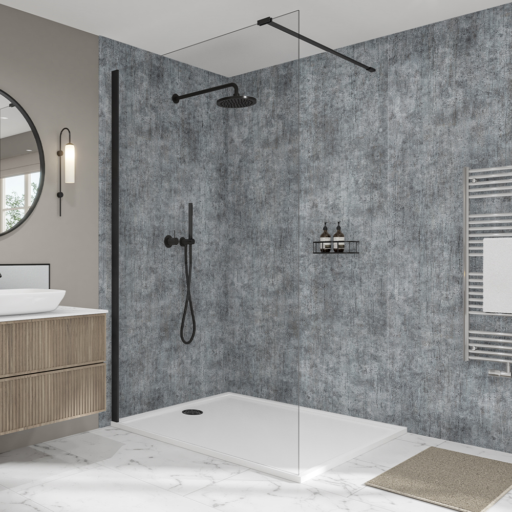 Mermaid Elite Ravello Post Formed Finished Edge Single Shower Panel - 2420 x 1200