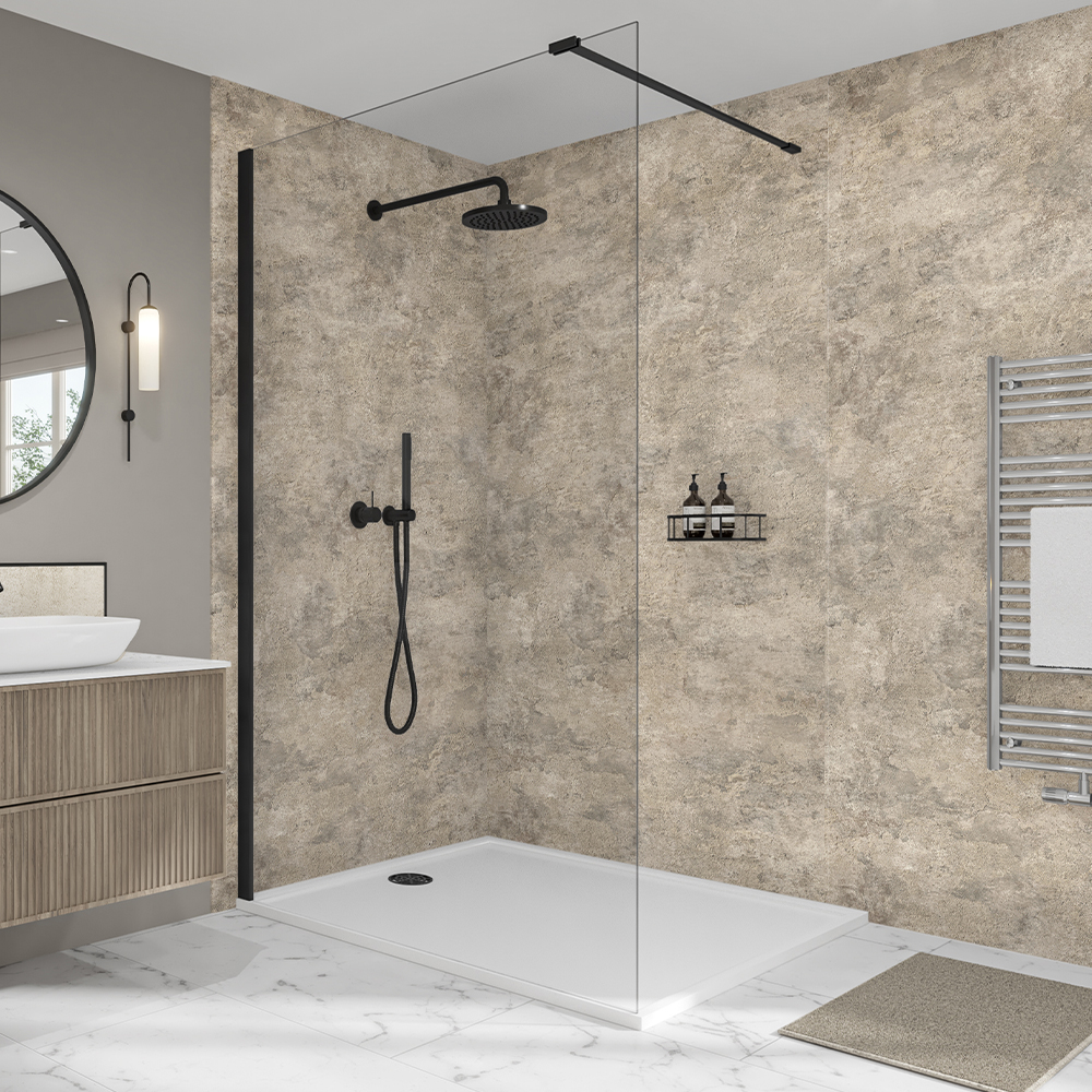 Image of Mermaid Elite Treviso Tongue & Groove Single Shower Panel 2420 x 1200mm