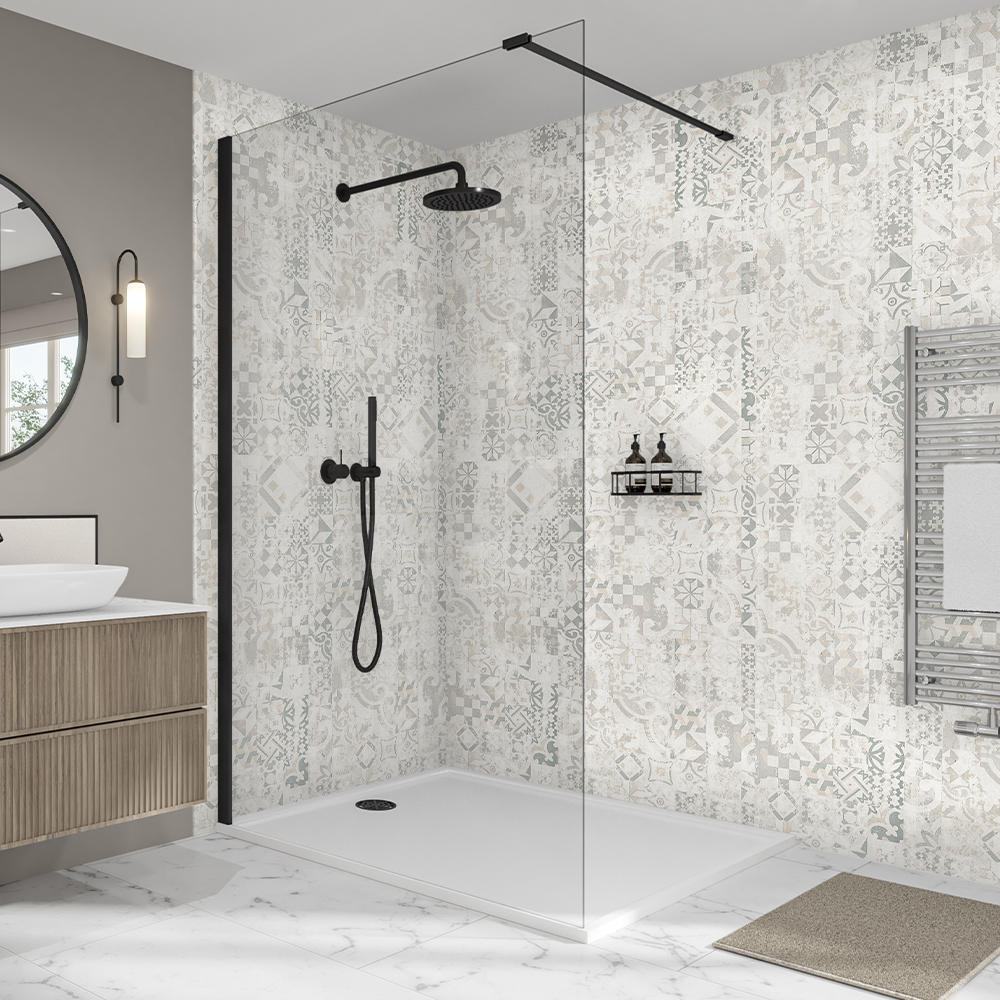 Mermaid Elite Padova Post Formed Finished Edge Single Shower Panel - 2420 x 1200mm