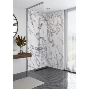 Mermaid Elite Marmo Migliore Post Formed Finished Edge Single Shower Panel - 2420 x 1200mm