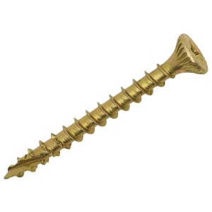 Optimaxx Pz Countersunk Zinc & Yellow Passivated Double Reinforced Woodscrew - 5 X 50mm Pack Of 200