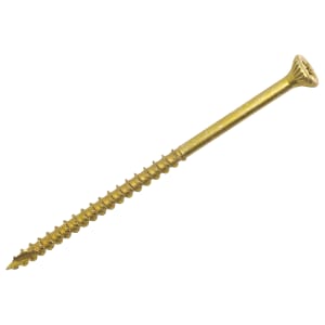 Optimaxx Pz Countersunk Zinc & Yellow Passivated Double Reinforced Woodscrew - 5 X 100mm Pack Of 200