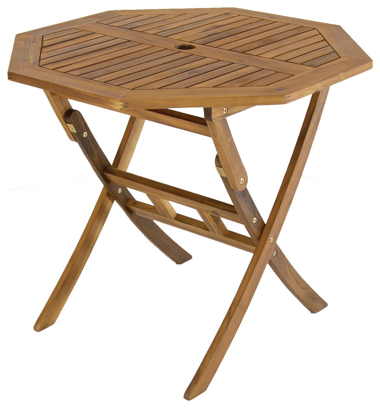 Charles Bentley FSC Acacia Wooden Octagonal Foldable Garden Table | Wickes.co.uk