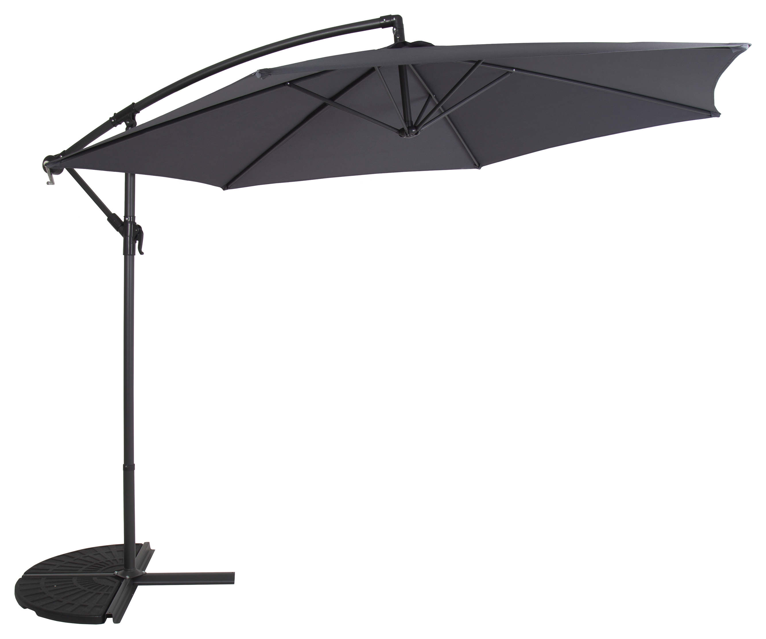 Charles Bentley 3m Hanging Cantilever Garden Parasol - Grey