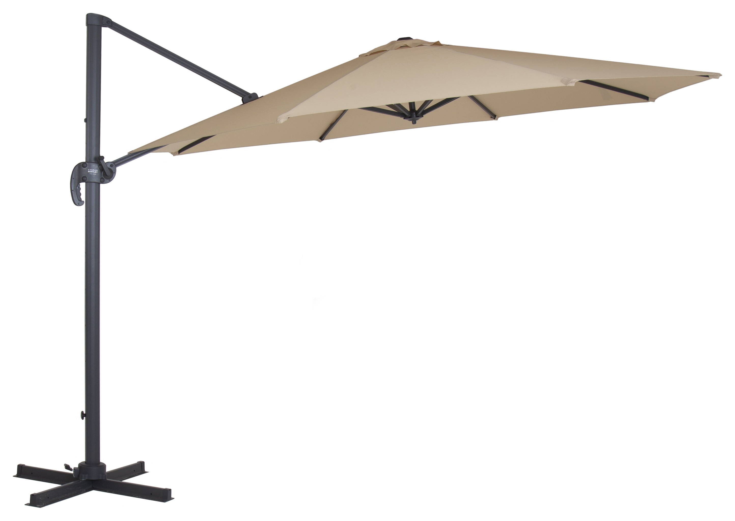 Charles Bentley 3.5m X-Large Round Cantilever Garden Parasol