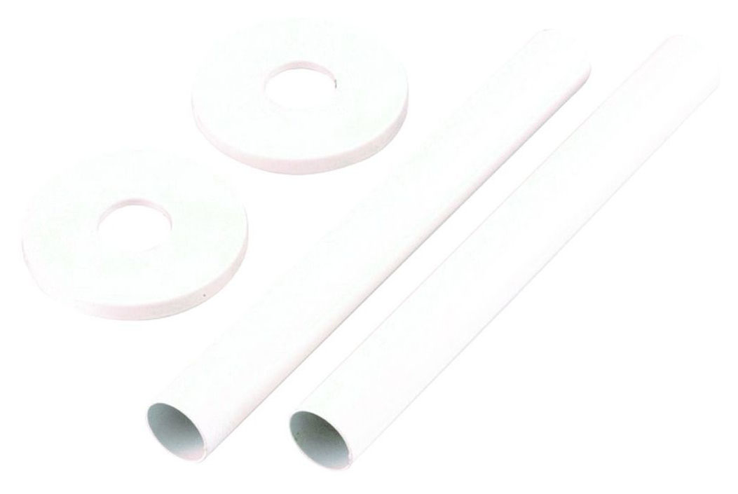 Towelrads White Pipe Sleeves - 130mm