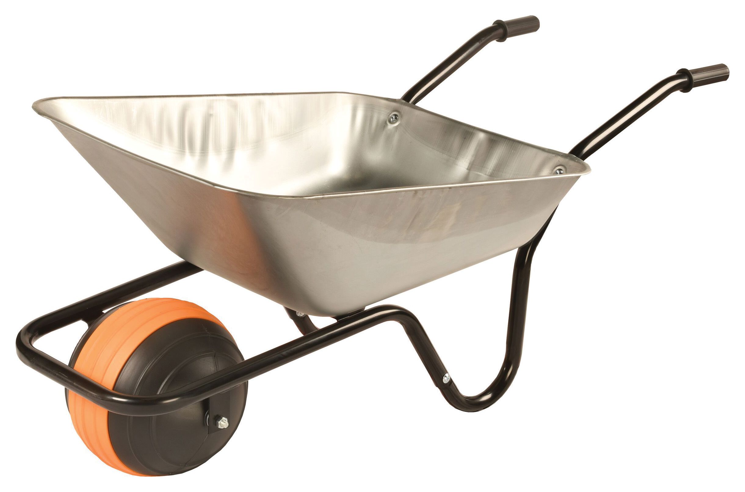 Image of Walsall Barrow in a Box Galvanised Duraball Wheelbarrow with Puncture Proof Ball Wheel 85L
