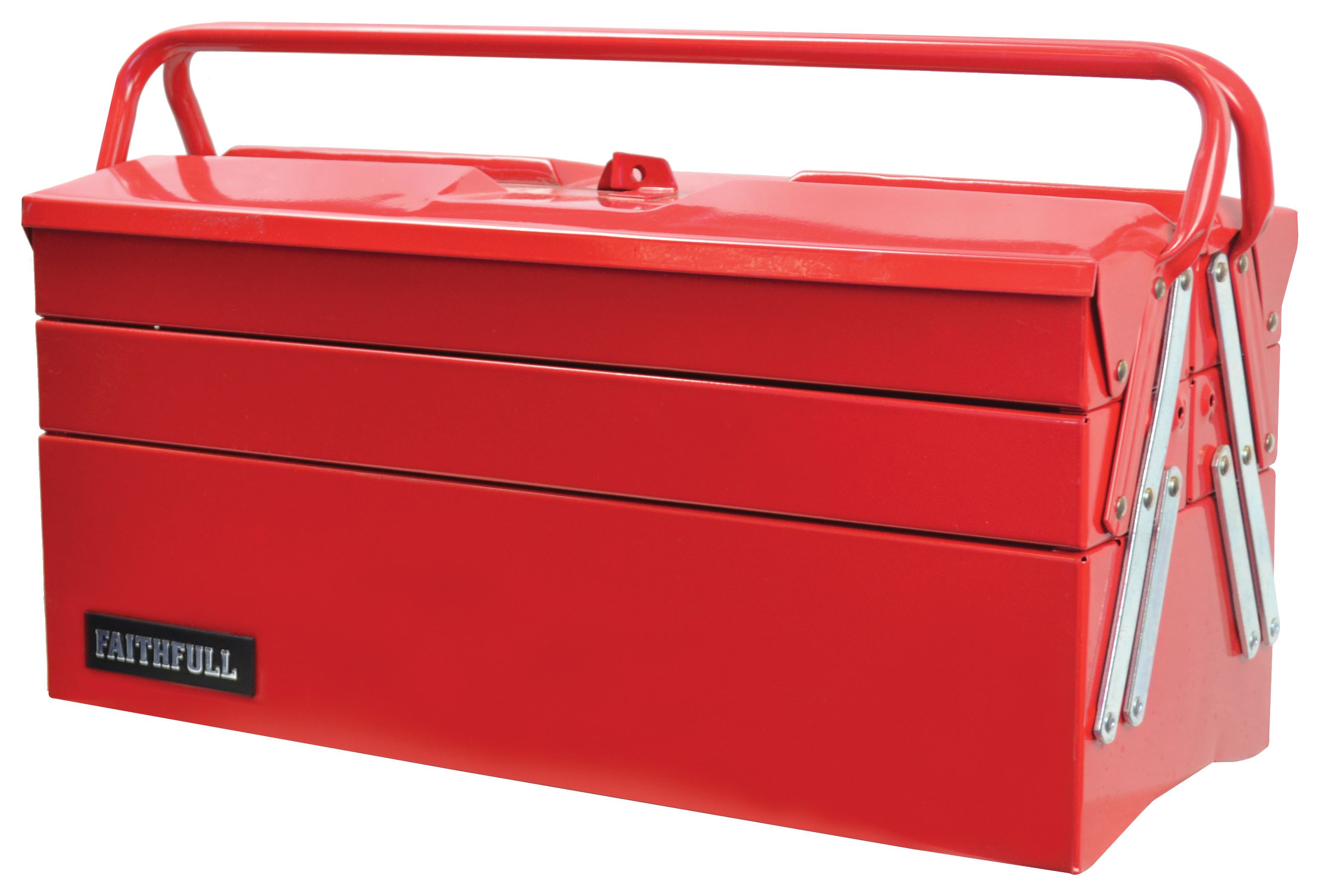 Image of Faithfull Metal Cantilever Tool Box 5 Tray 500mm (19in)