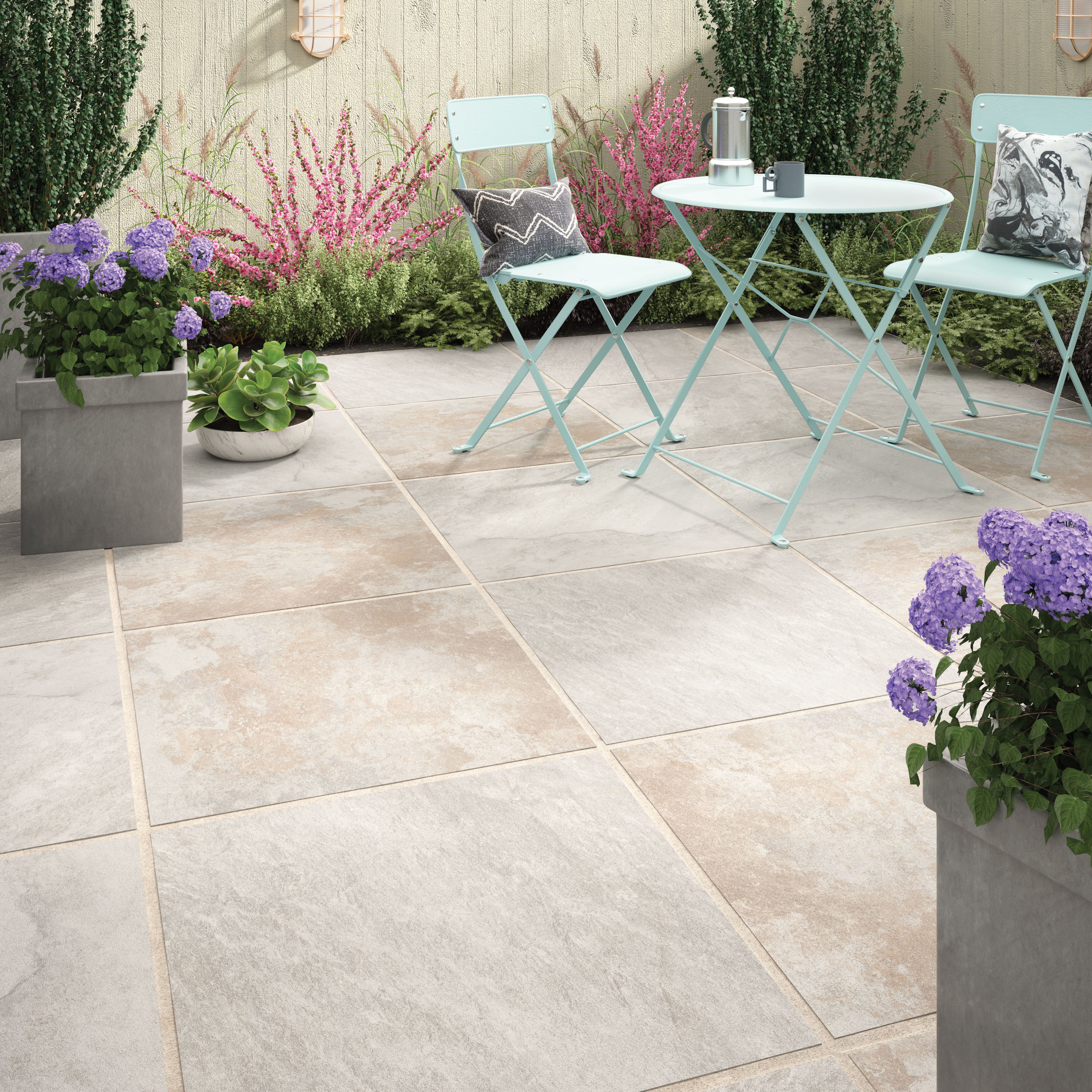 Quartz White Matt Glazed Outdoor Porcelain Paving Tile