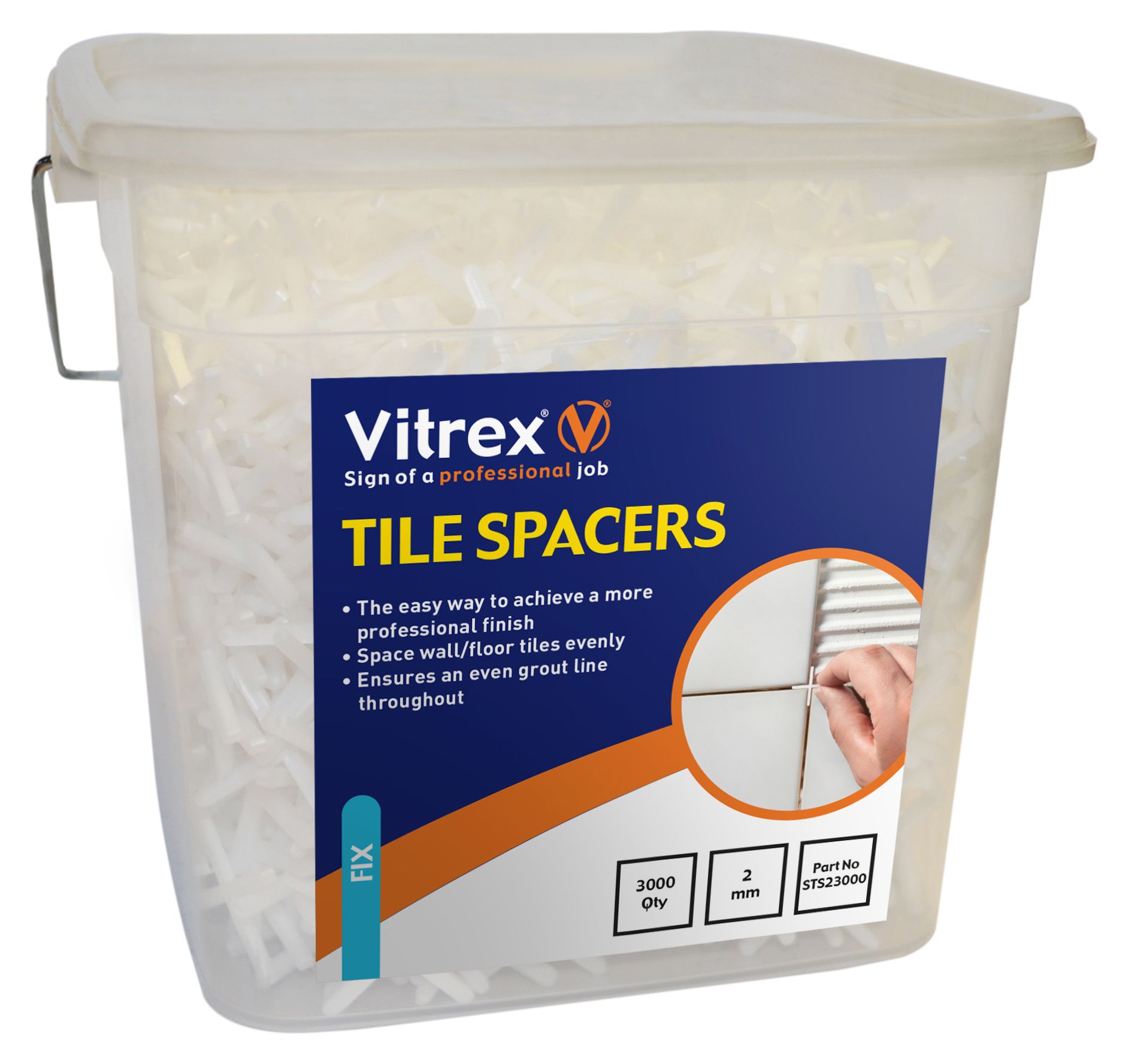 Image of Vitrex Tile Spacers 2mm 3000 Pack