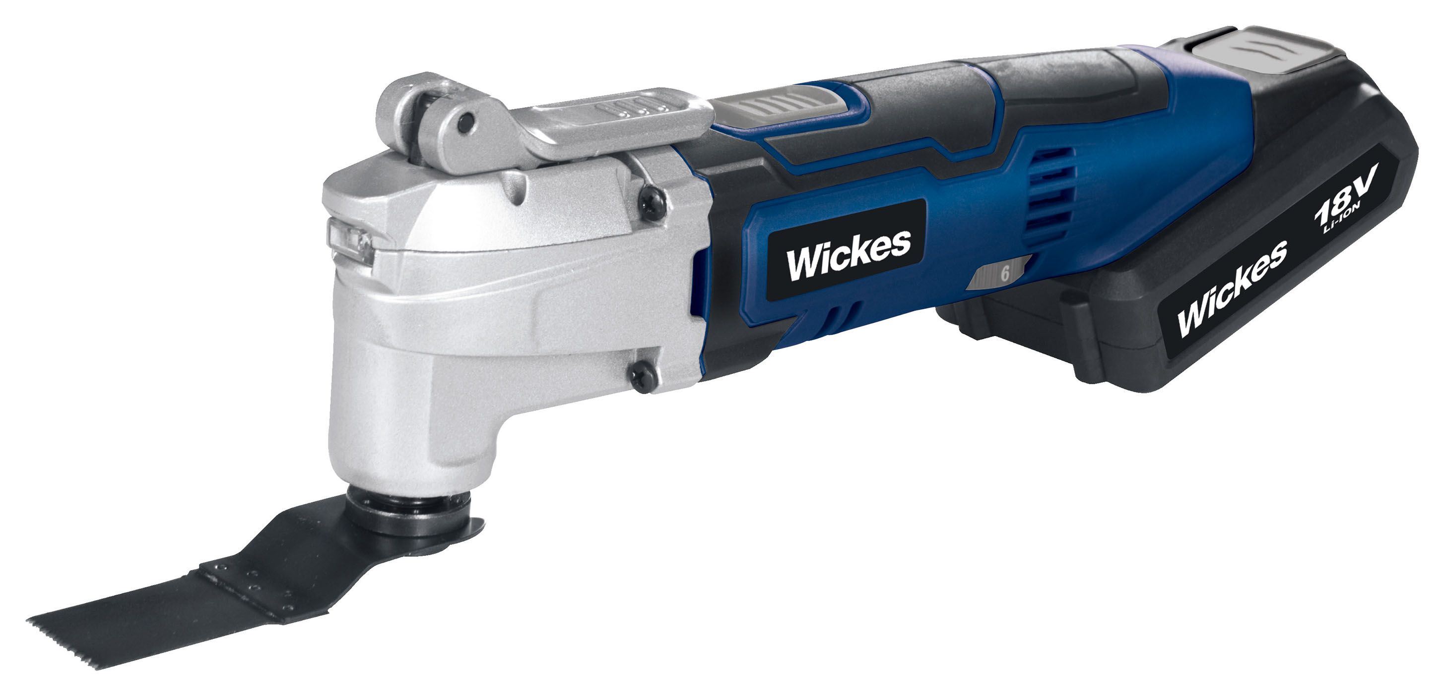 Wickes 18V 1 x 2.0Ah Li-ion Cordless Multi Tool with Accessories