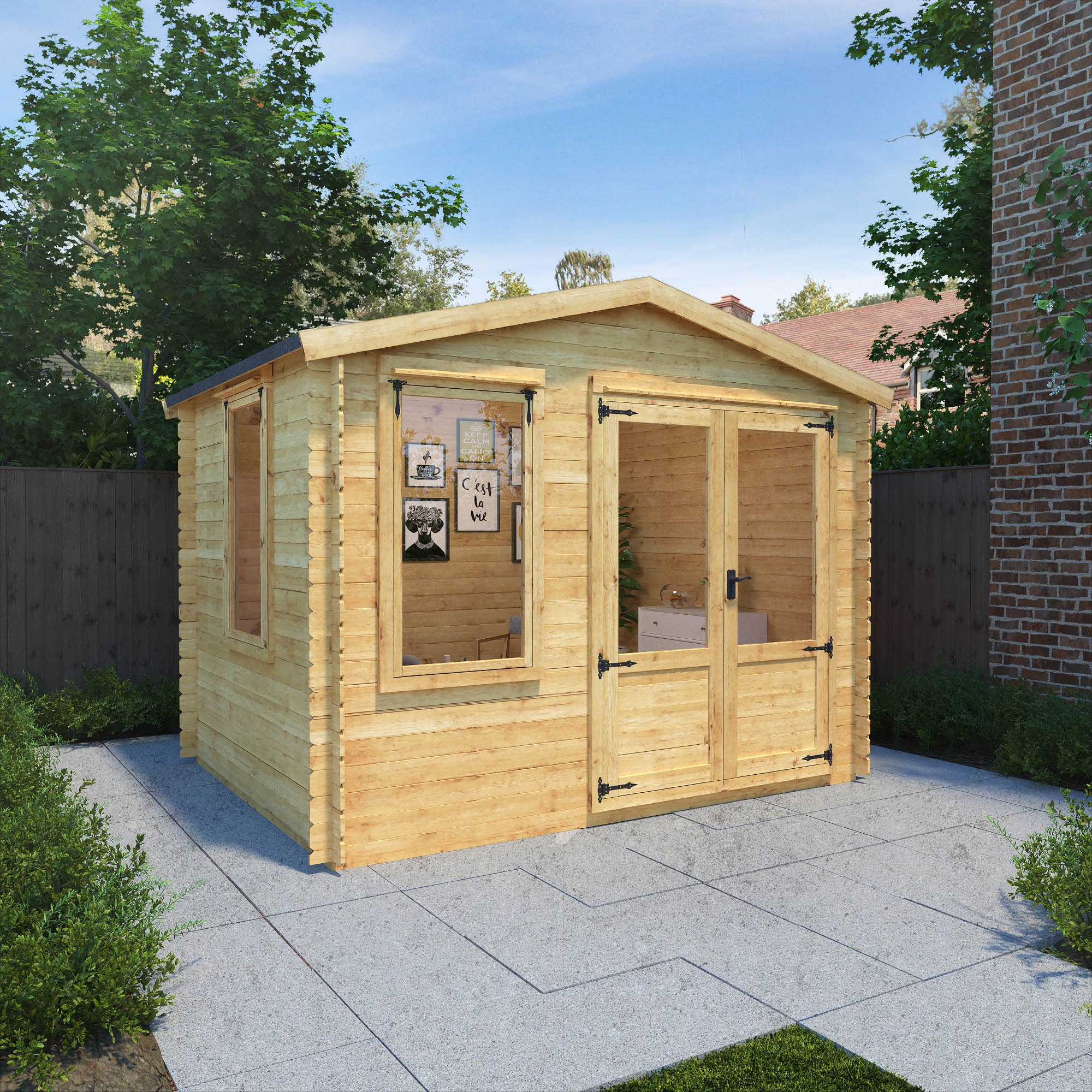 Mercia 2.6m x 3.3m 19mm Log Thickness Log Cabin