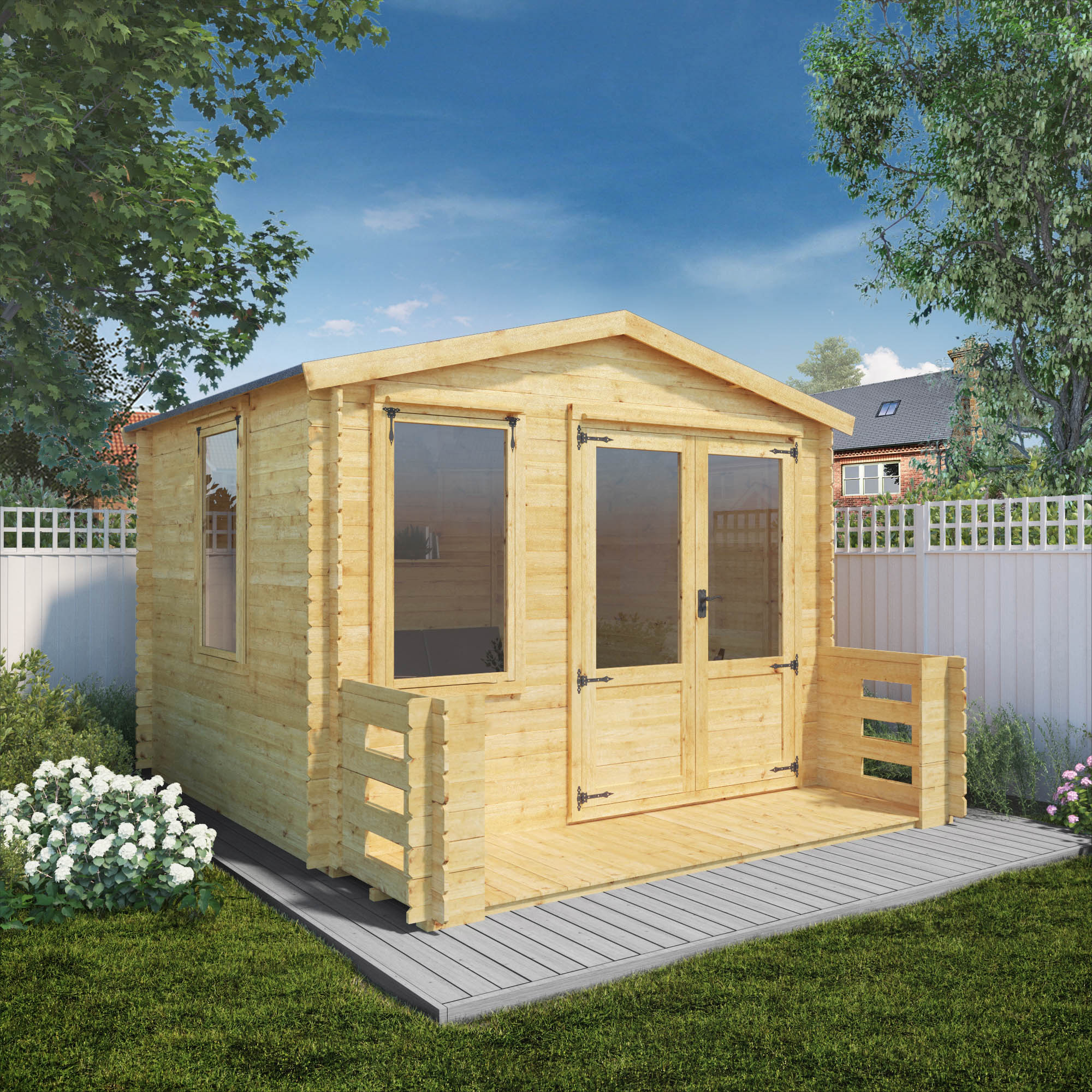 Mercia 3.3m x 3.7m 19mm Log Thickness Log Cabin