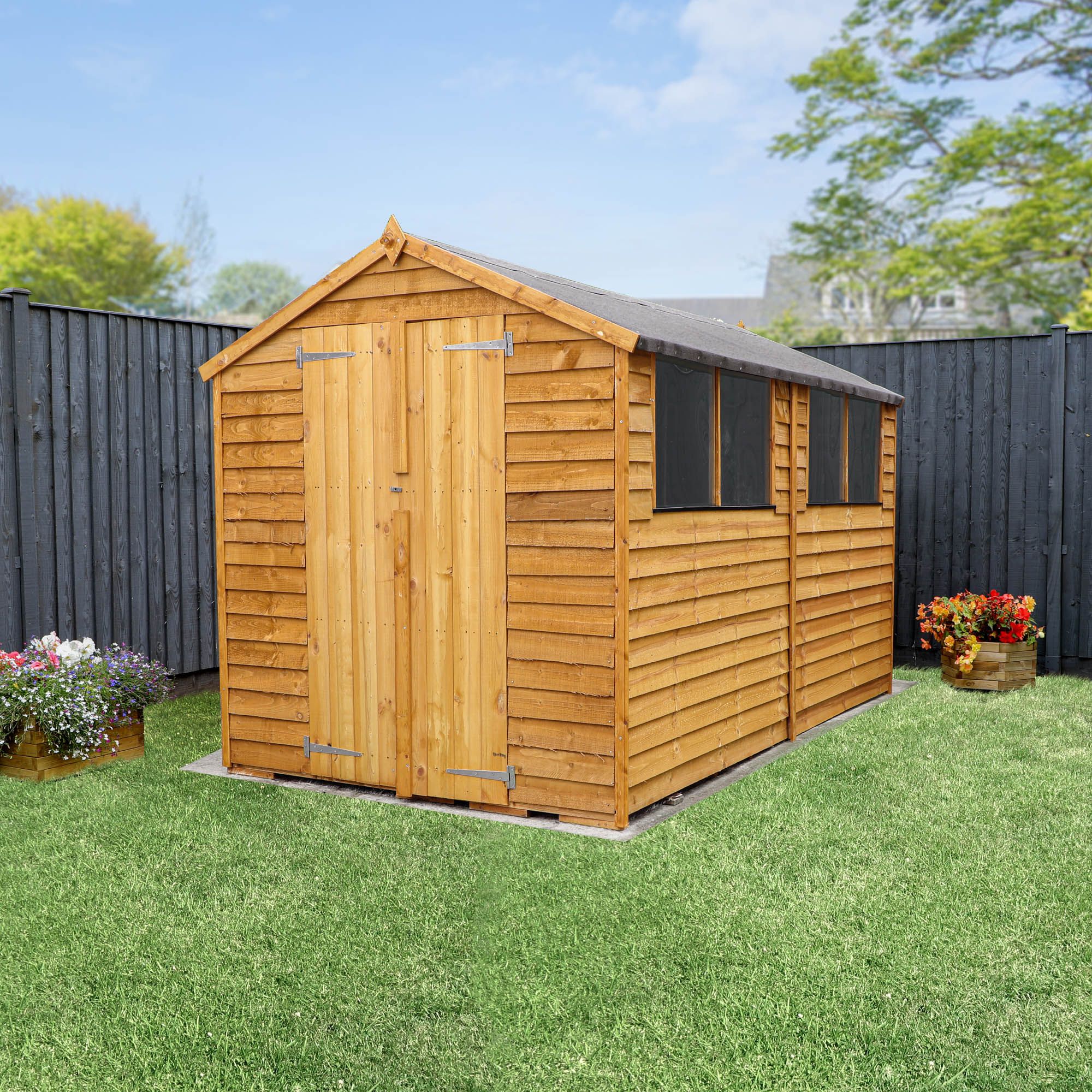 Mercia Overlap Apex Shed with Assembly - 10 x 6ft