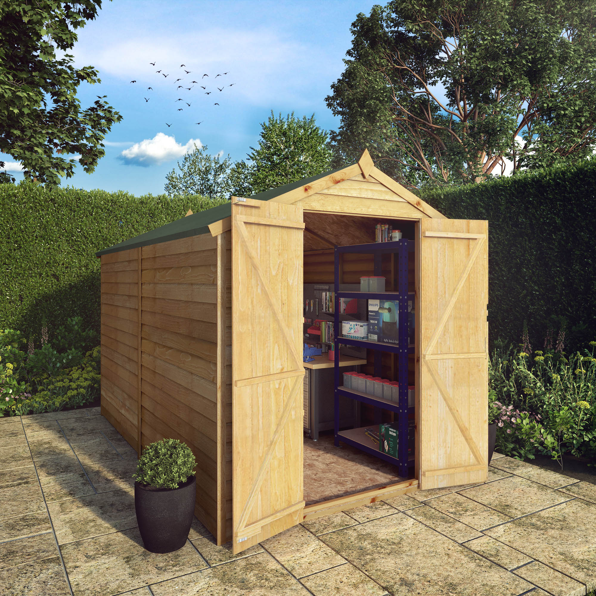 Mercia Windowless Overlap Apex Shed - 10 x 6ft