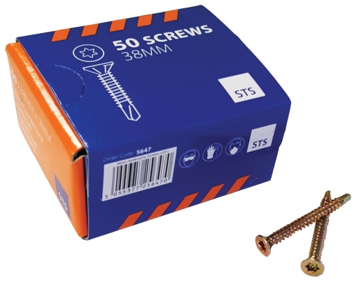 STS Construction Board Screws 38mm - Pack of