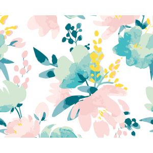 ohpopsi Delicate Watercolour Flowers Wall Mural