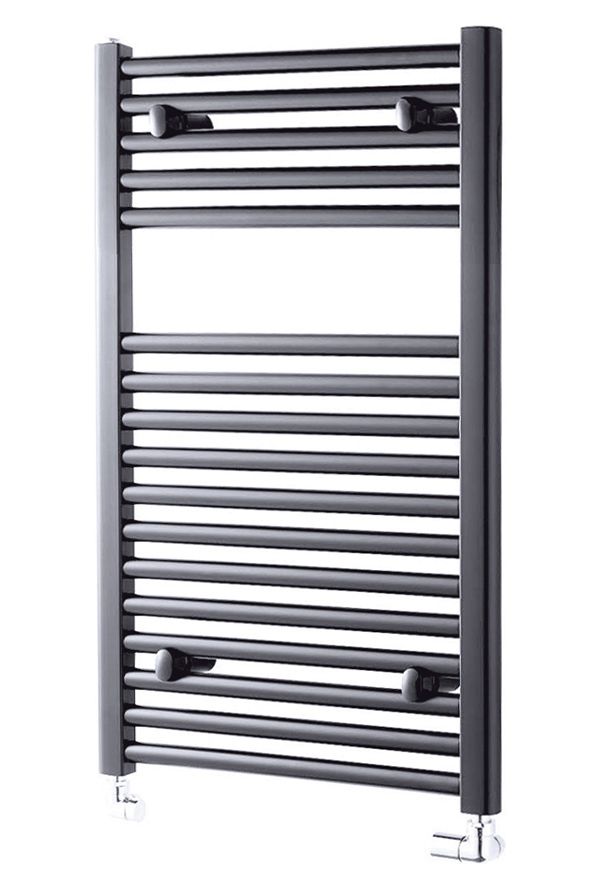 Image of Wickes Pisa Anthracite Towel Radiator - 800 x 400mm