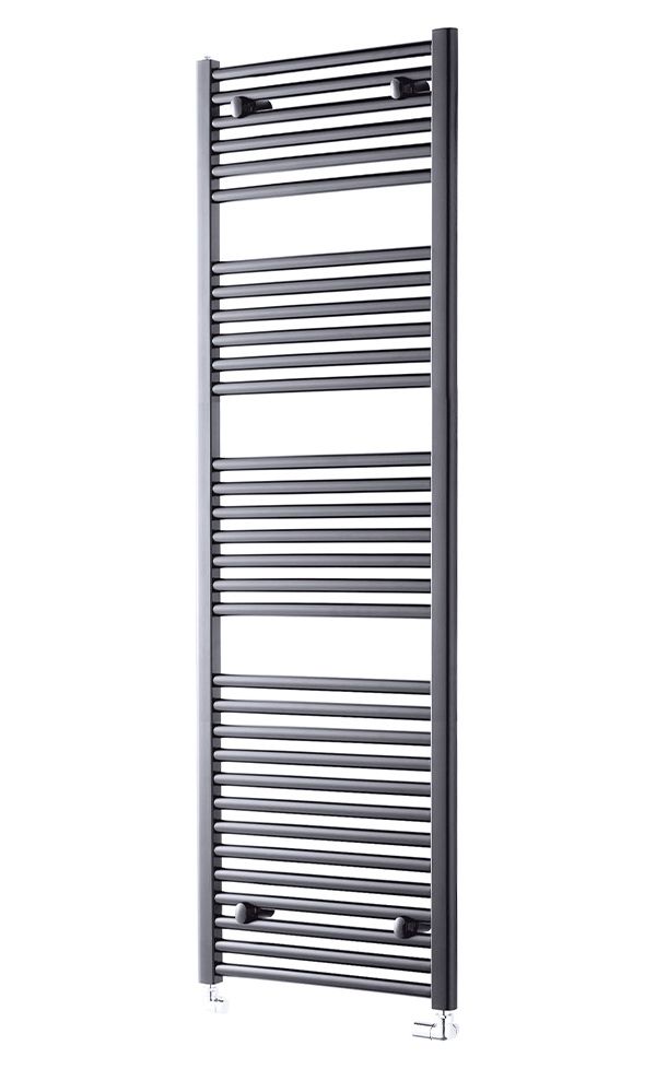 Image of Wickes Pisa Anthracite Towel Radiator - 1600 x 400mm