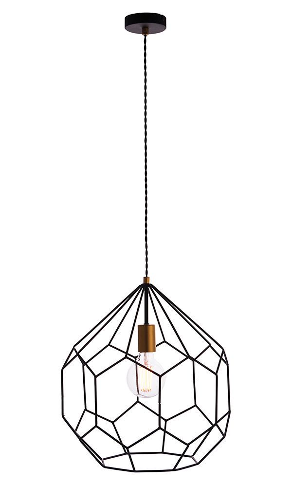 Image of Deco Pendant Light Matt Black