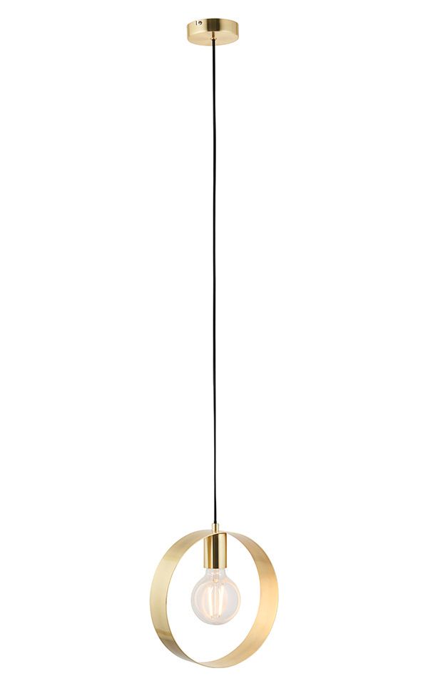 Image of Hoop Pendant Light Brushed Brass