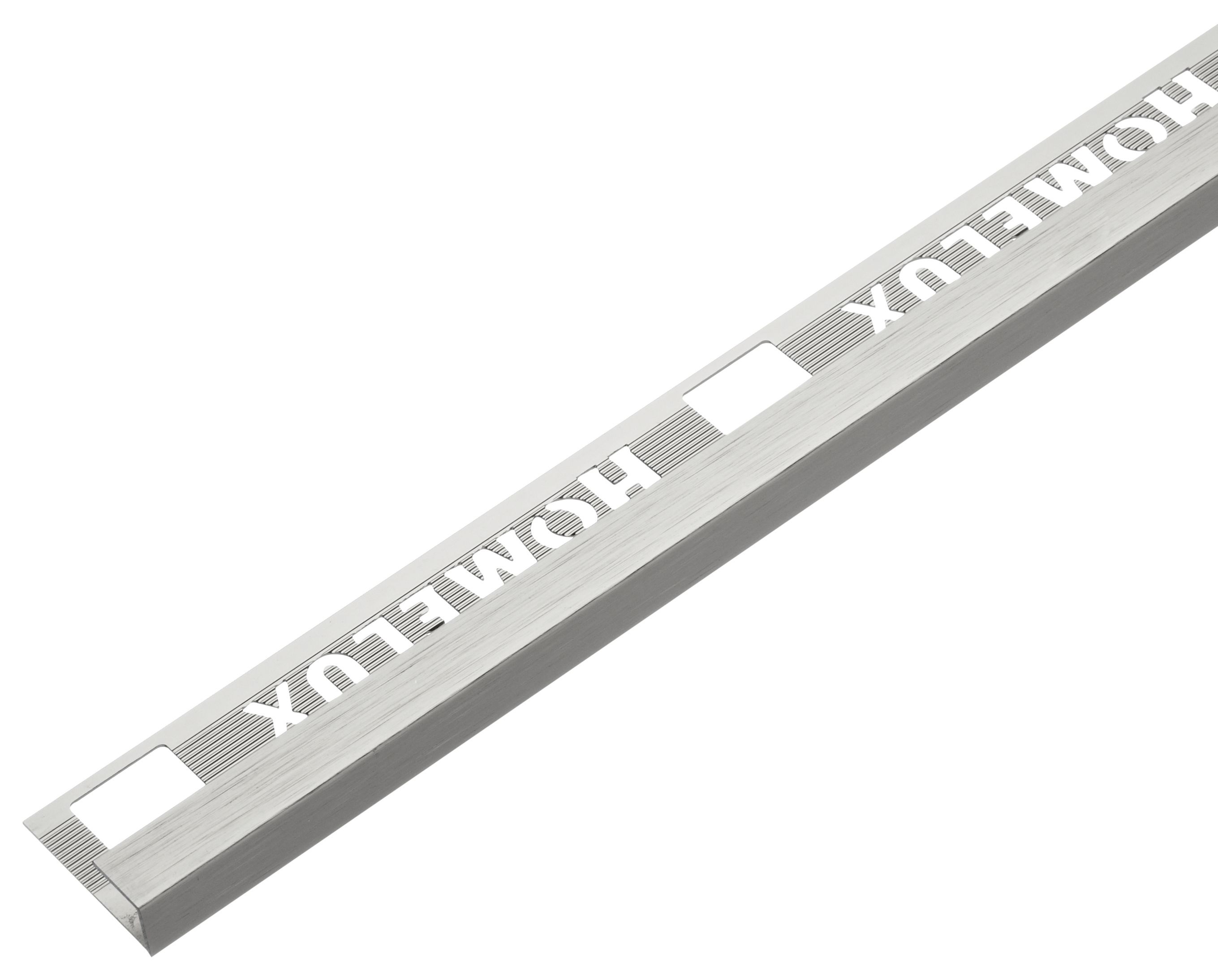 Homelux 12mm Metal Square Stainless Steel Square Tile Trim 2.44m