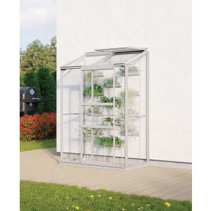 Vitavia Ida 2 x 4ft Toughened Glass Greenhouse with Steel Base