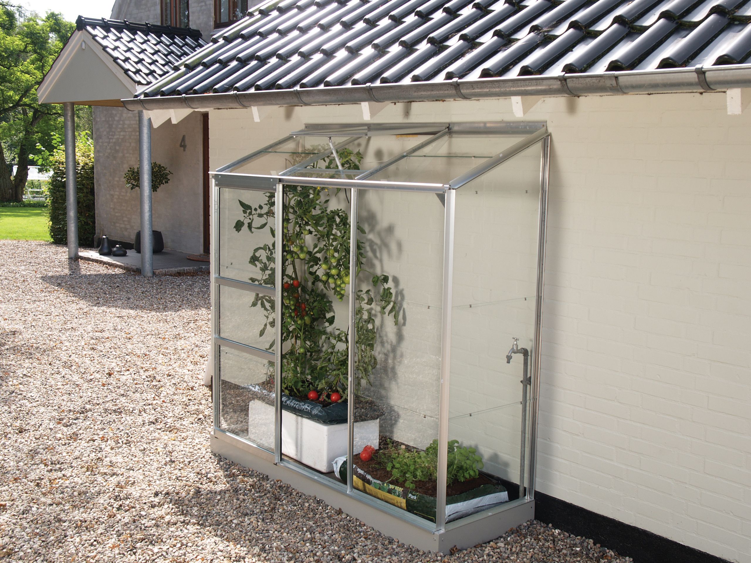 Image of Vitavia Ida 2 x 6ft Toughened Glass Greenhouse with Steel Base