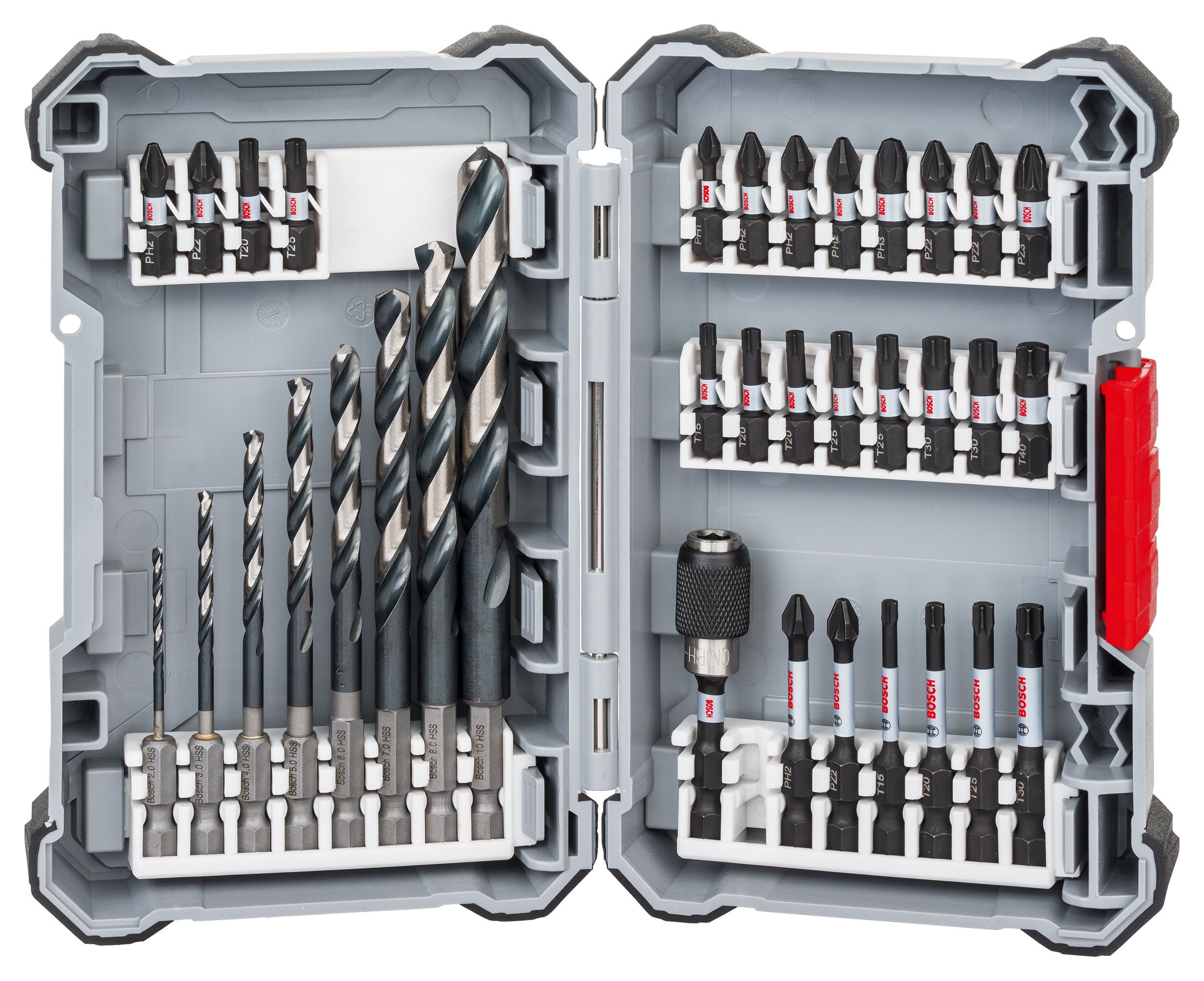 Image of Bosch 2608577148 Case L 35 Piece HSS Metal Drill Bit & Screwdriver Bit Set