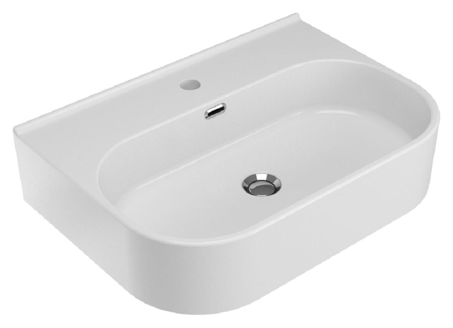Wickes Siena 1 Tap Hole White Wall Hung Basin - 600mm