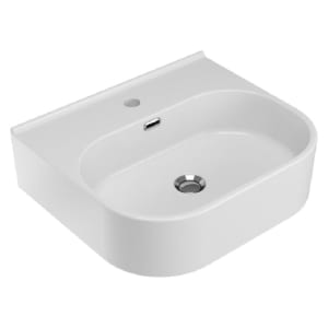 Wickes Siena 1 Tap Hole White Wall Hung Basin - 500mm