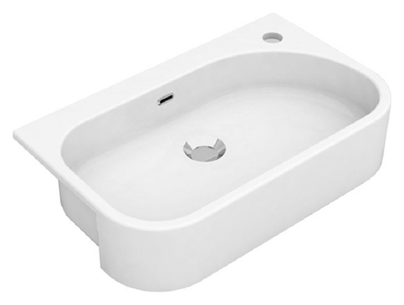 Image of Wickes Siena 1 Tap Hole Semi Recessed Short Projection Basin - 540mm