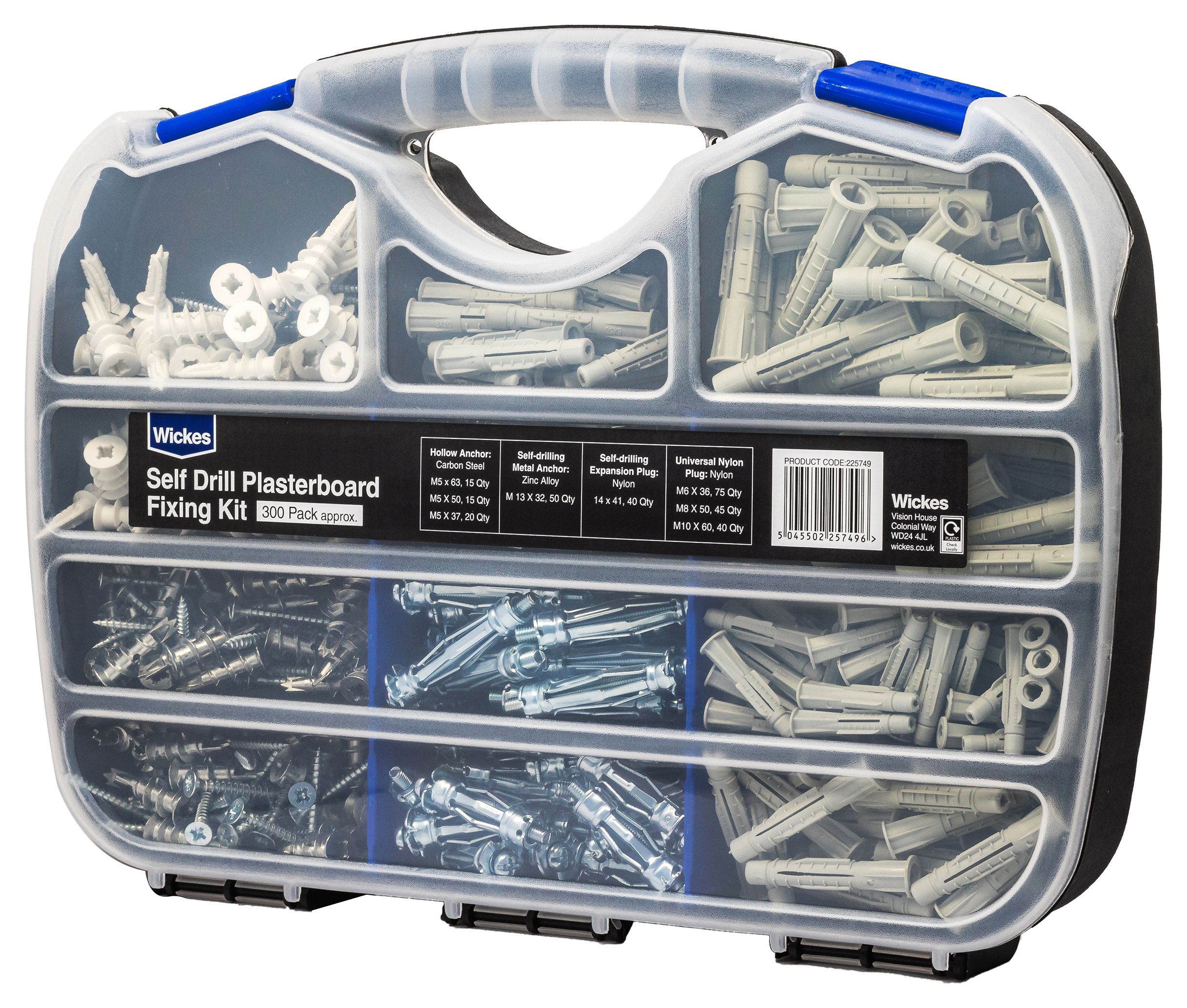 Image of Self Drill Pozi Plasterboard Fixing Kit 300 Piece