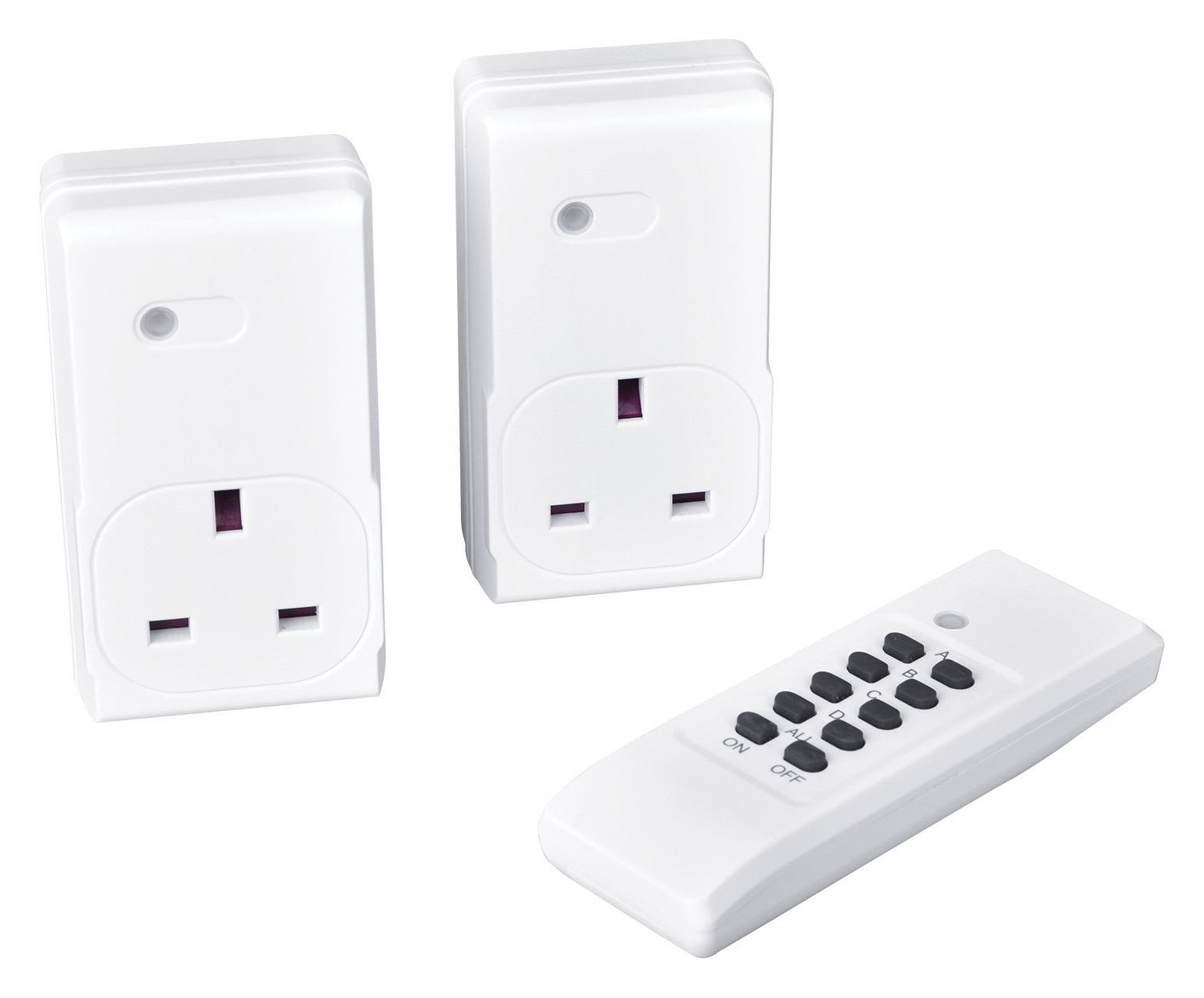 Pack of 2 Remote Controlled Socket