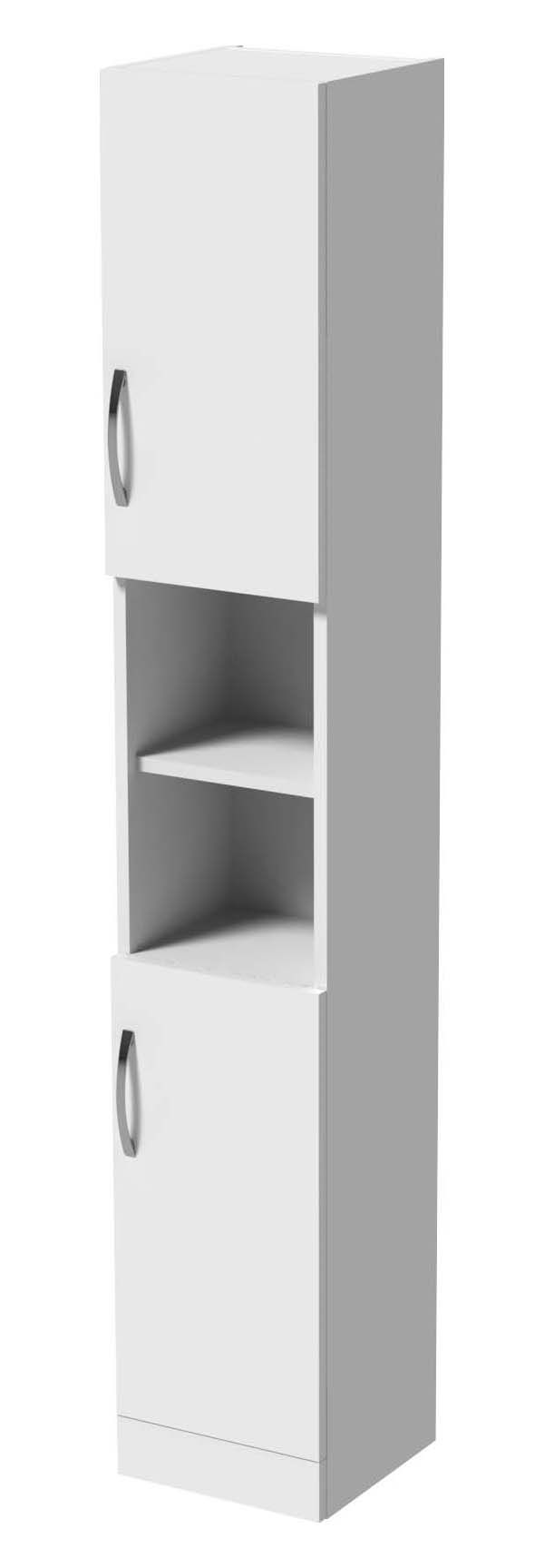 Image of Wickes White Gloss Tall Tower Storage Unit - 1800 x 300mm