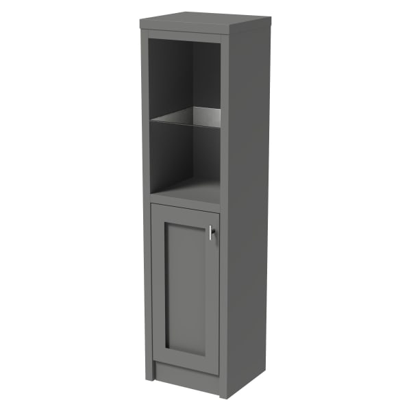 Wickes Hayman Dove Grey Traditional Freestanding Mid Height Tower Unit - 1500 x 400mm
